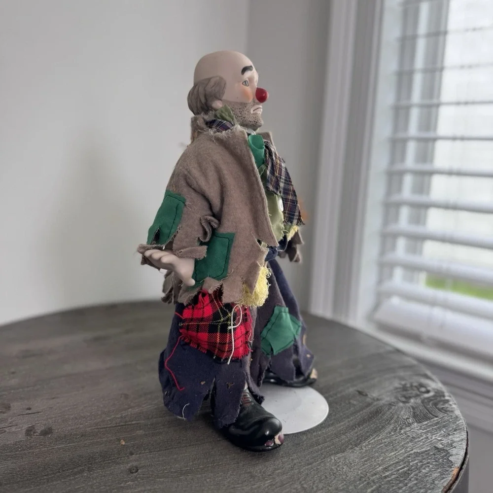 Vintage Sad Hobo Clown Porcelain Figurine 13